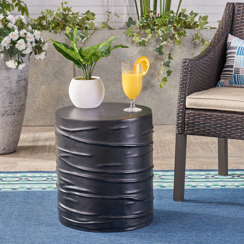 Outdoor 16-inch Light-Weight Concrete Side Table - NH388403