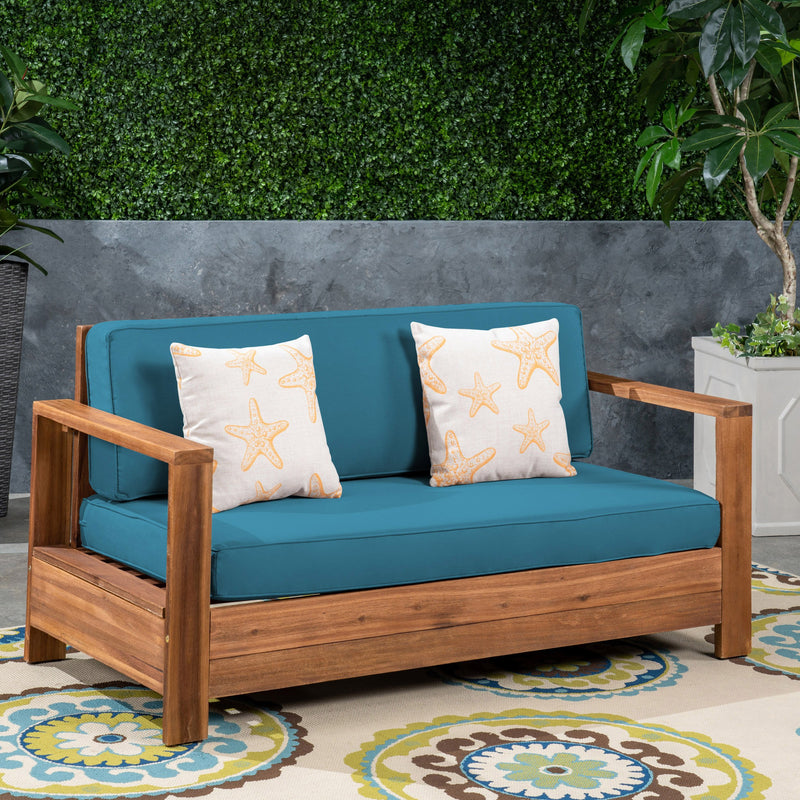 Outdoor Acacia Wood Loveseat - NH173603