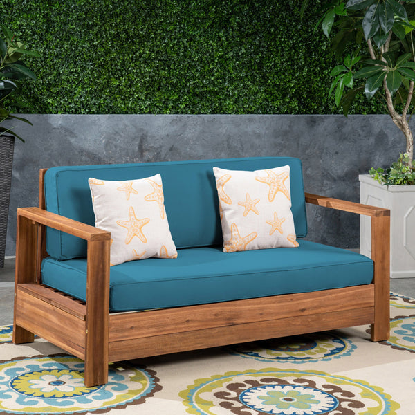 Outdoor Acacia Wood Loveseat - NH173603