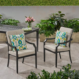 Outdoor Aluminum Dining Chairs with Cushions (Set of 2) - NH653803