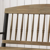 Indoor Farmhouse Acacia Wood Bench with Shelf - NH043503