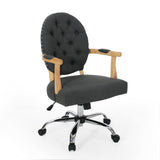 Contemporary Tufted Fabric Swivel Office Lift Chair - NH930313