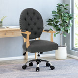 Contemporary Tufted Fabric Swivel Office Lift Chair - NH930313