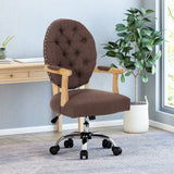 Contemporary Tufted Fabric Swivel Office Lift Chair - NH930313