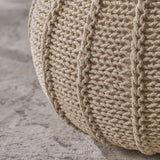 Knitted Cotton Pouf - NH044403