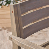 Outdoor Rustic Acacia Wood Barstool (Set of 4) - NH585603