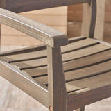 Outdoor Rustic Acacia Wood Barstool (Set of 4) - NH585603