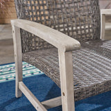 Outdoor Wood and Wicker Club Chairs - NH902503