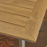 Outdoor Aluminum Dining Table with Faux Wood Table Top - NH841503