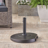 Outdoor 59.5lb Concrete Circular Umbrella Base with Aluminum Collar - NH618403