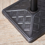 Outdoor 26lb Concrete Square Umbrella Base, Hammered Iron - NH145403