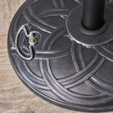 Outdoor 55lb Concrete Circular Umbrella Base, Hammered Iron - NH255403