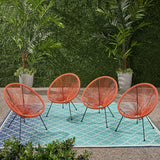 Outdoor Hammock Weave Chair with Steel Frame (Set of 4) - NH109803