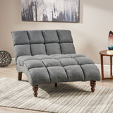 Modern Tufted Fabric Double Chaise Lounge - NH417403