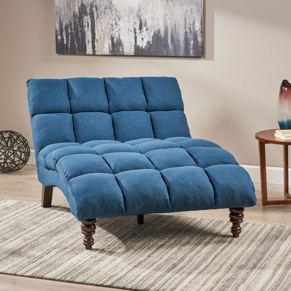 Modern Tufted Fabric Double Chaise Lounge - NH417403
