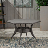 Outdoor 53 Inch Wicker Hexagon Dining Table - NH831403