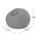 Outdoor Water Resistant 4.5 Bean Bag and 2 Ottoman Pouf Set - NH510803