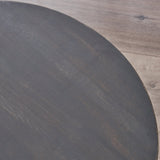 Outdoor Farmhouse Acacia Wood Side Table, Dark Gray Finish - NH853503