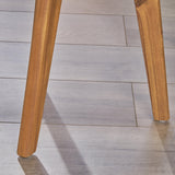 Outdoor Farmhouse Acacia Wood Side Table, Dark Gray Finish - NH853503