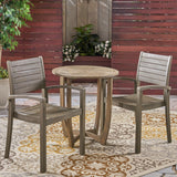 Outdoor 2-Seater Acacia Wood Bistro Set - NH484603