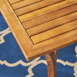 Outdoor 6-Seater Rectangular Acacia Wood Dining Set - NH884603