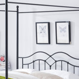 Traditional Iron Canopy Queen Bed Frame - NH003803