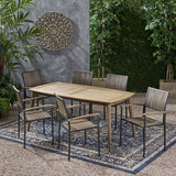 Outdoor 6 Seater Acacia Wood Dining Set - NH317903