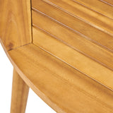 Outdoor 4 Seater Acacia Wood Circular Dining Set - NH717903