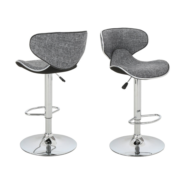 Bentham Modern Adjustable Height 24"-32" Swivel Barstool (Set of 2) - NH780803