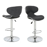 Bentham Modern Adjustable Height 24"-32" Swivel Barstool (Set of 2) - NH780803