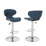 Bentham Modern Adjustable Height 24"-32" Swivel Barstool (Set of 2) - NH780803