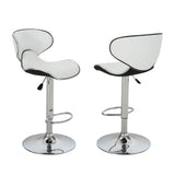 Bentham Modern Adjustable Height 24"-32" Swivel Barstool (Set of 2) - NH780803