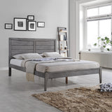 Rustic Wooden Queen Platform Bed - NH335903