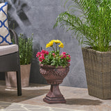 Garden Urn Planter, Roman, Botanical, Lightweight Concrete - NH174703