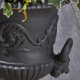 Garden Urn Planter, Roman, Botanical, Lightweight Concrete - NH014703