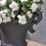 Garden Urn Planter, Roman, Botanical, Lightweight Concrete - NH314703