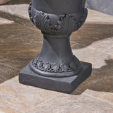 Garden Urn Planter, Roman, Botanical, Lightweight Concrete - NH314703