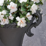 Garden Urn Planter, Roman, Botanical, Lightweight Concrete - NH314703