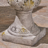Garden Urn Planter, Roman, Botanical, Lightweight Concrete - NH314703