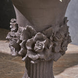 Garden Urn Planter, Roman, Botanical, Lightweight Concrete - NH614703