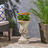 Garden Urn Planter, Roman, Botanical, Lightweight Concrete - NH614703