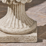 Garden Urn Planter, Roman, Botanical, Lightweight Concrete - NH614703