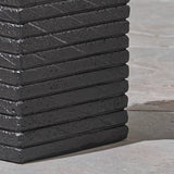 Garden Urn Planter, Square, Riveted, Lightweight Concrete - NH224703