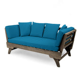 Outdoor Acacia Wood Expandable Daybed with Water Resistant Cushions - NH229213