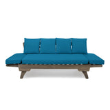 Outdoor Acacia Wood Expandable Daybed with Water Resistant Cushions - NH229213