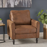 Contemporary Club Chair with Plush Microfiber Cushions - NH968803