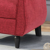 Contemporary Upholstered Tweed Fabric Armchair with Piped Edges - NH734603