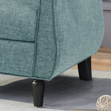Contemporary Upholstered Tweed Fabric Armchair with Piped Edges - NH734603