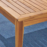Outdoor Acacia Wood 7 Seater Sectional Sofa and Loveseat Set with Coffee Table - NH845603