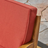 Outdoor Acacia Wood 9 Seater Sectional Sofa and Club Chair Set with Coffee Table - NH755603